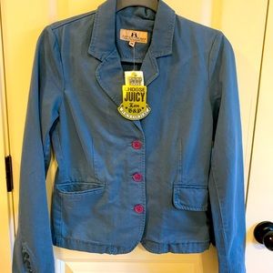 Juicy Couture Jeans Blue Blazer Jacket Size Medium